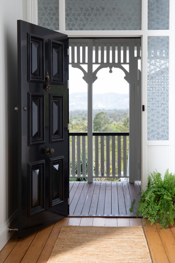 entry door to 1890 queenslander painted